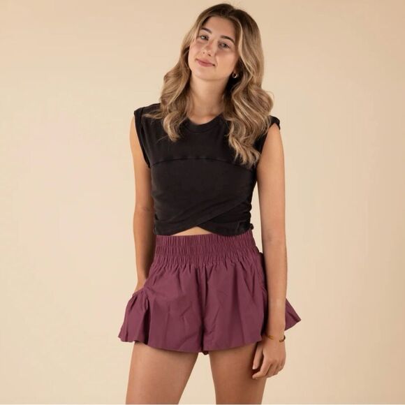 NWT Freepeople|Free Movement|Get Your Flirt On Shorts In Clove - Picture 2 of 9